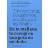 This morning I caught you in a drop on my finger
