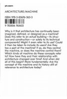 Architecture / Machine: Machine. Programs, Processes, and Performances | Moritz Gleich, Laurent Stalder | 9783856763633 | gta Papers