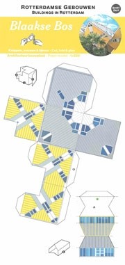 Blaakse Bos - kubuswoningen. Bouwplaat Rotterdamse gebouwen